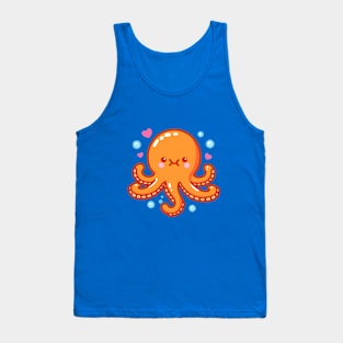 Cute Orange Octopus Tank Top